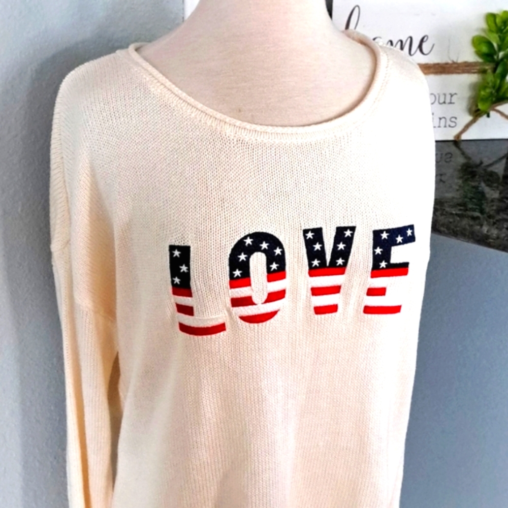 Americana "LOVE" Sweater | Size XL - Picture 3 of 5